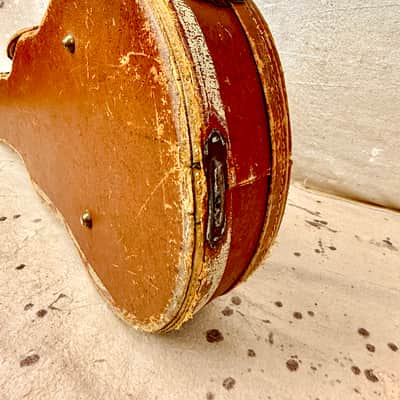 1950's Gibson Les Paul Guitar Case Brown-Pink Lifton 4 Latch Flat Top ~1952-1954 image 14