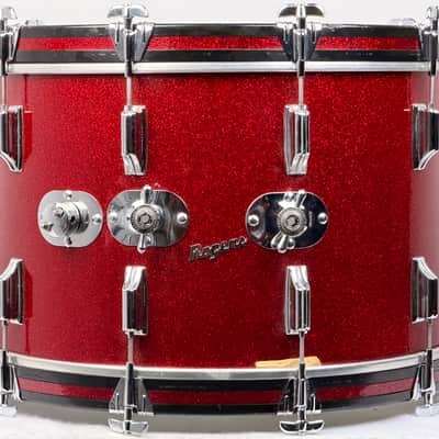 Rogers 22/13/16/5x14" VIDEO 60's Dayton-Era Holiday "Cozy Cole" Drum Set - Red Sparkle imagen 6