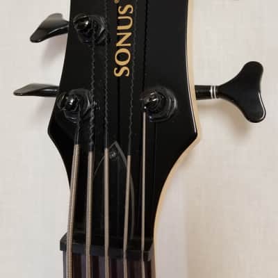 Zon Pre Owned Sonus Standard 5-String Electric Bass Guitar Maple Body Burl Maple Top W/Bag image 6