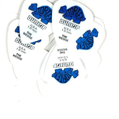 Dunlop Guitar Picks  12 Pack  Tortex Wedge  1.0mm   424P1.0