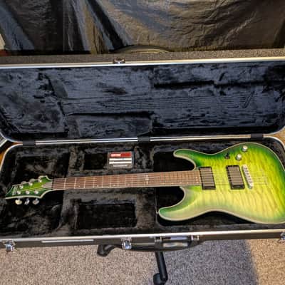 Schecter C-1 Platinum with Rosewood Fretboard 2022 - Present - Satin Green Burst image 1