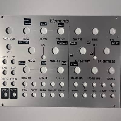 Mutable Instruments Elements (Clone) 2026 black + SILVER Grayscale Faceplate image 3