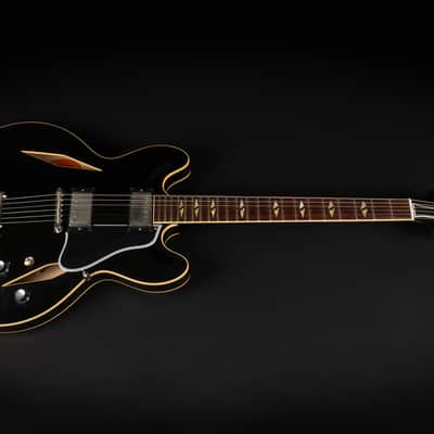 2021 Gibson Custom Shop '64 Trini Lopez Standard Reissue ES-335 - Ebony VOS | USA Semi-Hollow Vintage Diamond F Holes Firebird Headstock | CoA OHSC image 3
