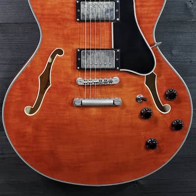 Eastman T59/TV-AMB Amber Semi-Hollowbody Electric Guitar image 4
