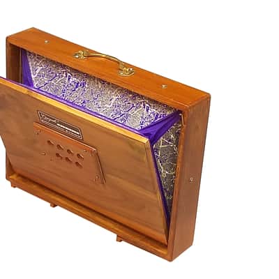 2 Octave Shruti Box Handmade Teak Wood Drone Instrument 440Hz With Gig Bag image 8
