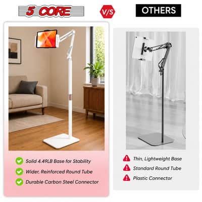 5 Core Tablet Floor Stand 360° Rotatable Adjustable Overhead Universal Bed Phone iPad Stand image 10