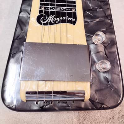 Magnatone Lap steel Early 50s - Gray/yellow pearloid image 2