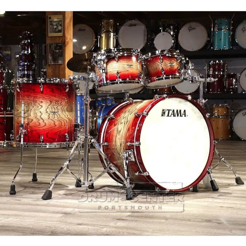 Tama Star Walnut 4pc Drum Set w/22BD Garnet Japanese Sen Burst image 1