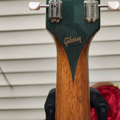 2024 Gibson Mod Shop Collection Les Paul Junior Evergreen Mahogany Two Tone Finish with Stinger Gibson Green image 4
