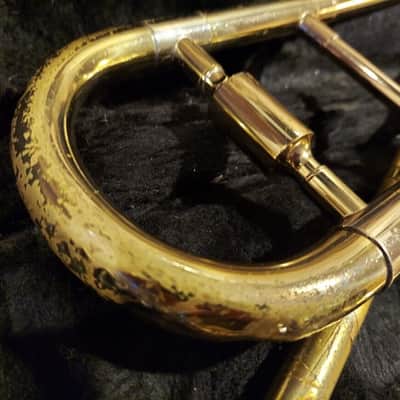 Blessing Scholastic Tenor Trombone, Case & Mouthpiece. Made in USA. Good. image 10