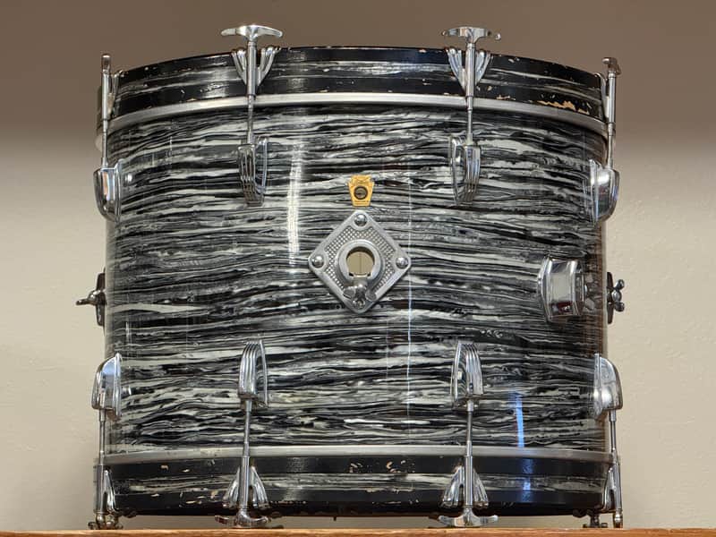 1964 Ludwig 20" Oyster Black Pearl 14x20 Bass Drum image 1