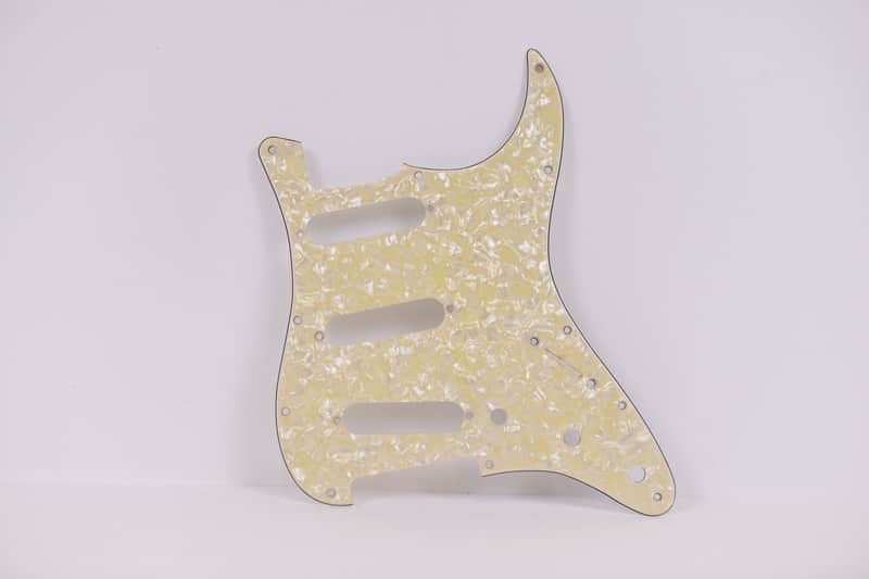 1970's Vintage WD Music 3 Ply Stratocaster White Pearloid SSS Pickguard ~MINT~ Pearl Fender Strat Guitar image 1