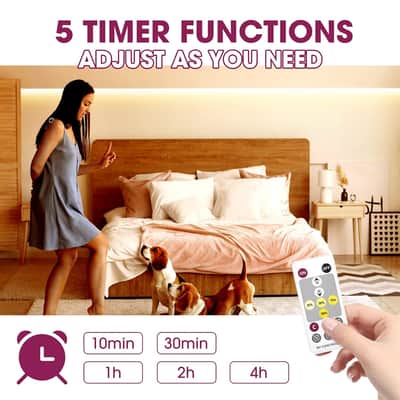 Led Strip Light Warm White 3000K 16.4Ft,24V Dc Cob Dimmable Tape Lights With Rf Controller,Premium High Density Power Adapter,1400Leds Ul Listed For Bedroom,Kitchen Cabinets,Indoor Use image 5