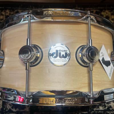 DW 6.5" X 14" Collector's Series SSC Maple Shell Snare Drum  - Natural Satin Oil w/ Chrome Hardware image 1