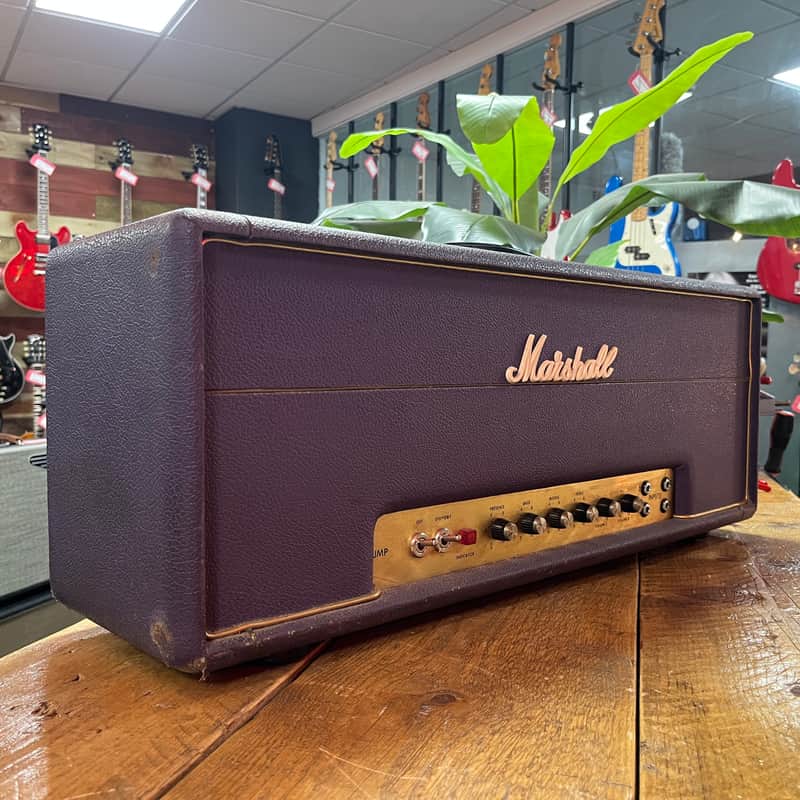 Marshall JMP 1959 Super Lead 2-Channel 100-Watt Guitar Amp Head 1973 Factory Purple Signed by Jim Marshall image 1