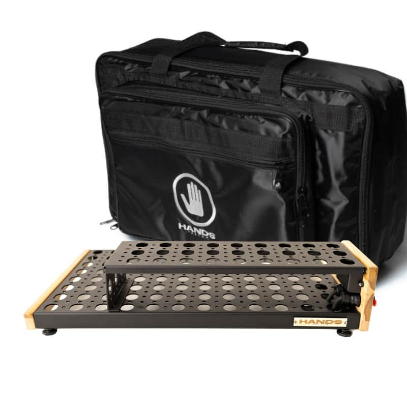 Pedalboard VTX 12x16 With Softcase Luxury - Natural Teak - with Riser - Hands Custom image 1