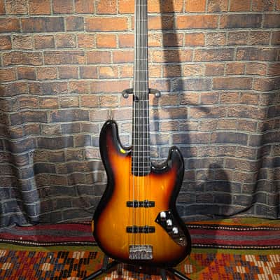 Squier Vintage Modified Jazz Bass Fretless 3-Color Sunburst - Get Your Jaco On!! image 1