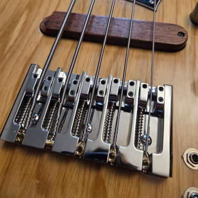 Xotic XJ-1T 5-String Active Jazz Bass – Excellent Condition – Natural Ash/Maple – Premium Hybrid Case. 9.6lbs image 12