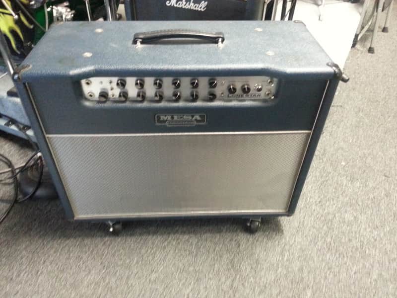 messa lonestar 2 x 12 combo with pedal and casters image 1