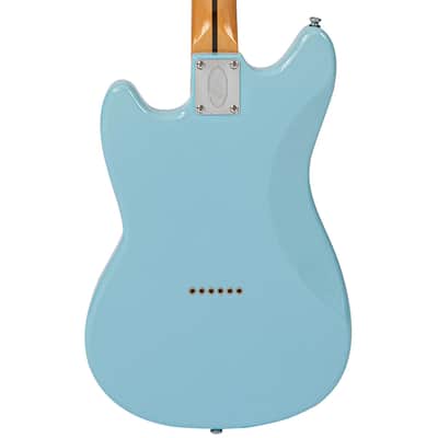 Vintage REVO Series 'Colt HH Twin' Hardtail Electric Guitar - Laguna Blue image 5
