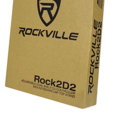 Rockville Dual Laptop+Controller Stand for M-Audio Oxygen 49 MK IV Keyboard image 2