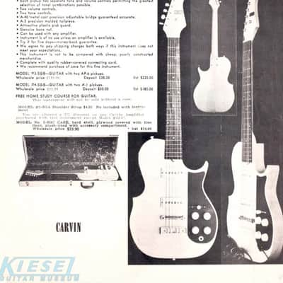 1960 Carvin SGB-3 Solid Body Electric Guitar - Natural Finish (w/HSC) image 24