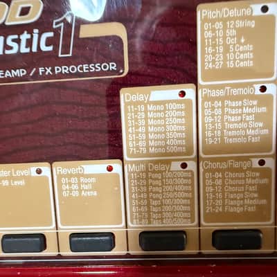 DOD Acoustic 1 Acoustic Guitar Preamp and efx image 2