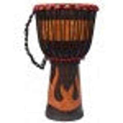 60CM CARVED DJEMBE - FLAME image 2
