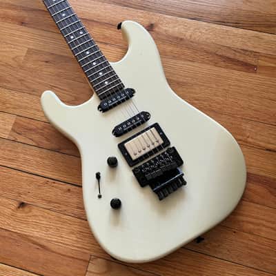 1987 Charvel Model 3 Left Handed Electric Guitar White Sparkle image 1