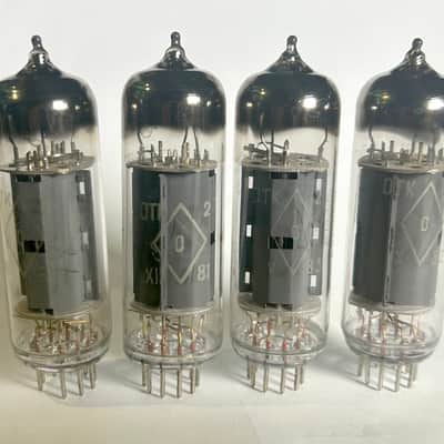 Immagine Matched Quad NOS (4 pcs) 6P14P EV / EW el84 100% Reflector Saratov, "O" getter - 2