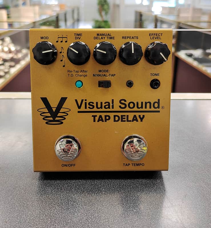 Visual Sound V3 Tap Delay Pedal – Single Tap Delay – Gold image 1