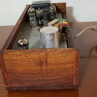 Fully Restored Zenith Single Ended 6AQ5 Power Amp With Custom Reclaimed Mesquite Wood Case And Metal Grill! image 7
