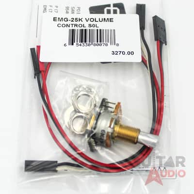 EMG 25k Solderless B122 Volume Control Pot Solid Shaft (3270.00) image 1