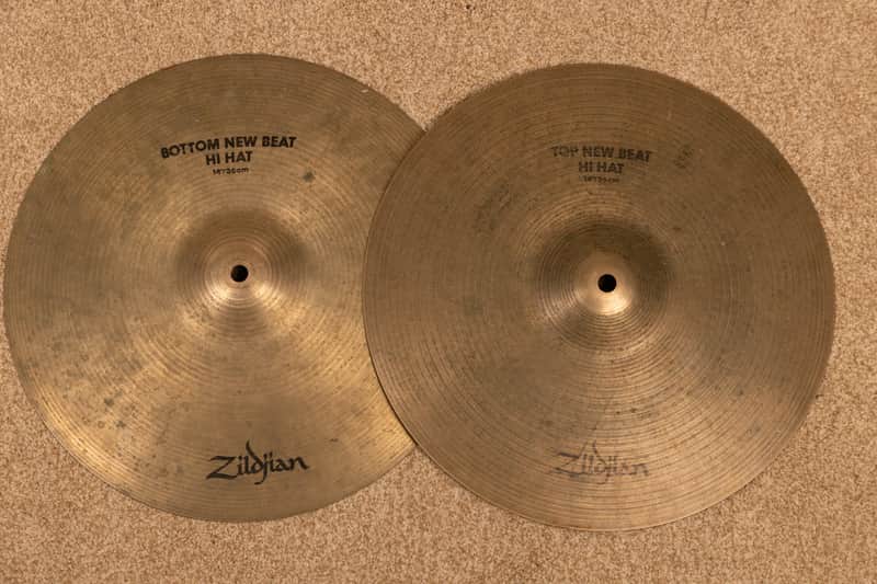 Zildjian A 14" New Beat Hi Hat Cymbals 1056g 1399g image 1
