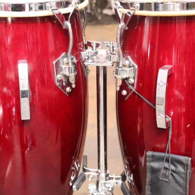 Toca Kaman Traditional Series Congas w/Double Conga Stand Transparent Cherry image 7