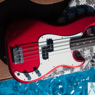 1991 Fender PB-62 '62 Precision Bass Reissue - Candy Apple Red - Made in Japan (FujiGen) Pro Set Up w Perfect Frets/Action/Intonation! image 20