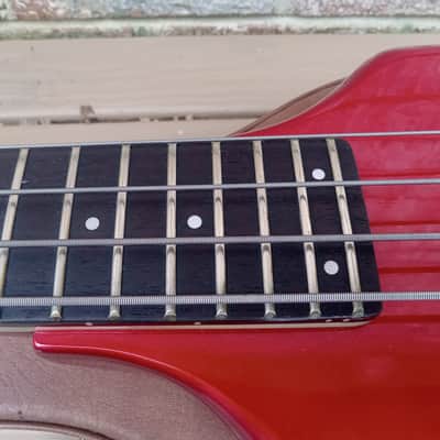 Vintage 1980's Hondo Alien Headless Aluminum Neck Bass Guitar w/ Original Hardshell Case! image 9