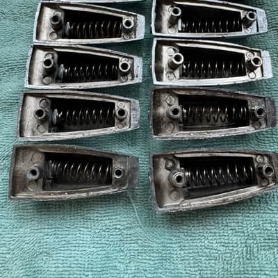 Ludwig Lot of 10 Vintage WFL Large Classic Bass Drum or Tom Lugs #001 50s - Chrome image 7