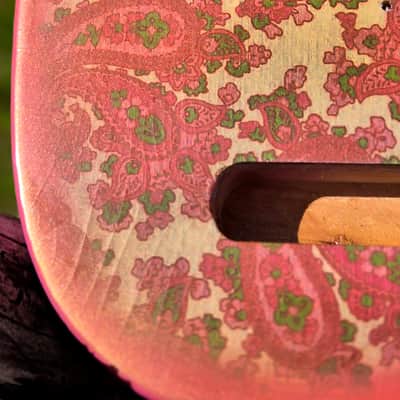Pink Paisley Tele Body, Aged, Nitro , Alder image 10
