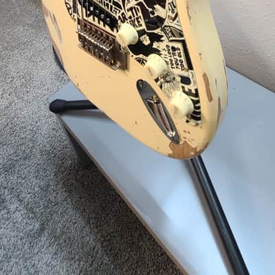 Partscaster Stratocaster Relic Custom pickups and pickguard! 2020s - White Relic image 3
