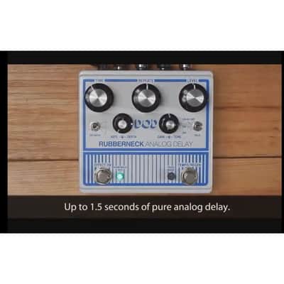 DigiTech DOD-RUBBERNECK Analog Delay Pedal with Double Concentric Knobs, Double Footswitches and Remote Footswitch Control (White) image 6