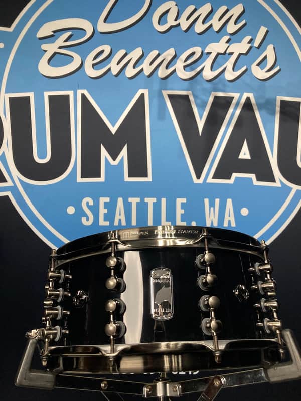 Mapex - 6x14" Black Panther Design Lab Jeff Hamilton "Cherry Bomb" Snare Drum, Piano Black image 1