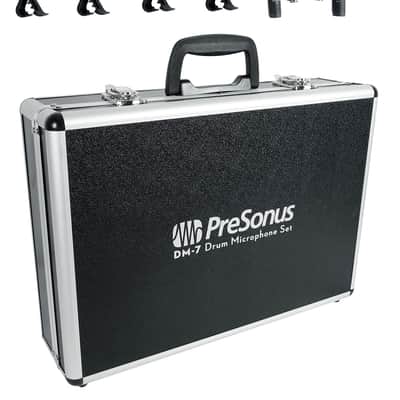 PRESONUS DM-7 Seven-Piece Drum Microphone Kit 7 Drum Mics w/ Case image 1