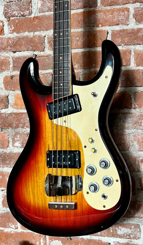 Rare  Mosrite V II Bass Mark Series,  Sunburst W/Matching Headstock, OHSC, Very Cool image 1