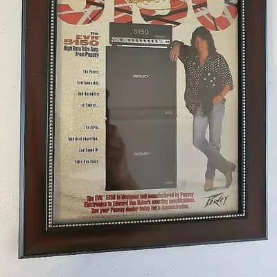1992 Peavey Amps Promotional Ad Framed Eddie Van Halen 5150 Original image 2