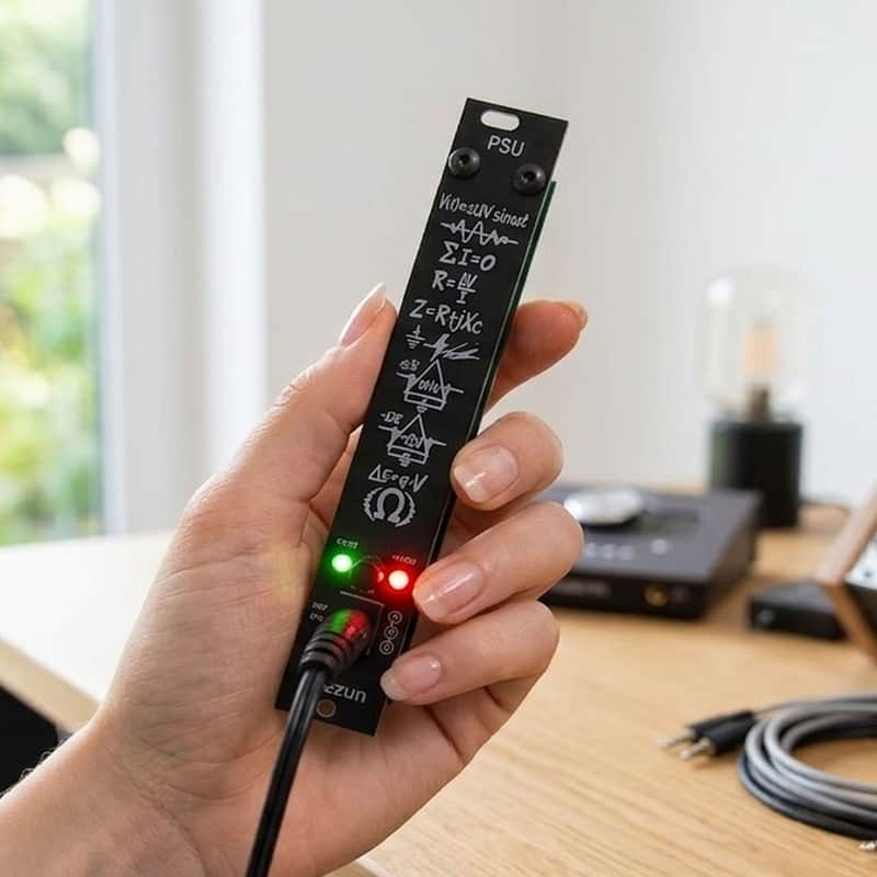 BIGZUN 4HP Eurorack Module PSU – compact ±12V power supply with Reverse‑Action Safety Switch image 1