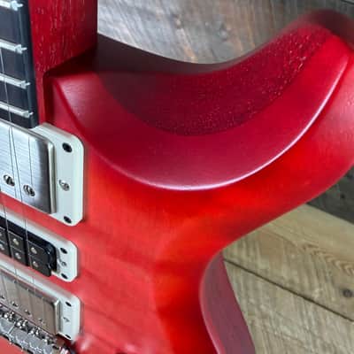 PRS S2 Wood Library Special Semi-Hollow Quilted Top Ebony Fretboard Satin Bonnie Pink Cherry Burst  S2088417 image 5