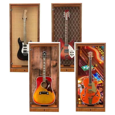A&S Crafted Products SCX-DG The ShowCase™ Deluxe Guitar Display Case – LED Lighting, Humidity Controlled – For Acoustic & Electric Guitars - Made in USA image 2