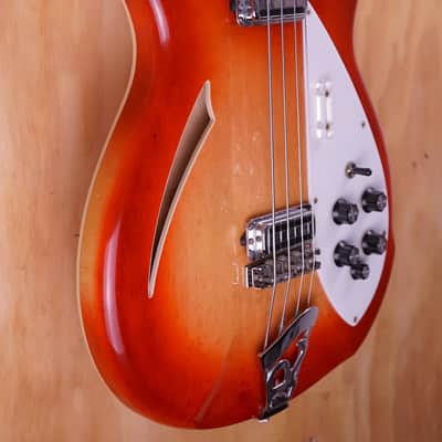 1966 Rickenbacker 4005 Hollow Bass Guitar in Fireglo, with Hard Case (Used) image 2