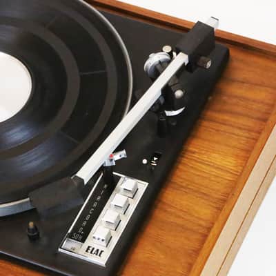 1960s Elac Miracord 50H Miraphon 50 Teak Case Smoked Gray Plastic Dust Cover Vintage Turntable Record Player HiFi Vinyl LP Clean with Manual image 12